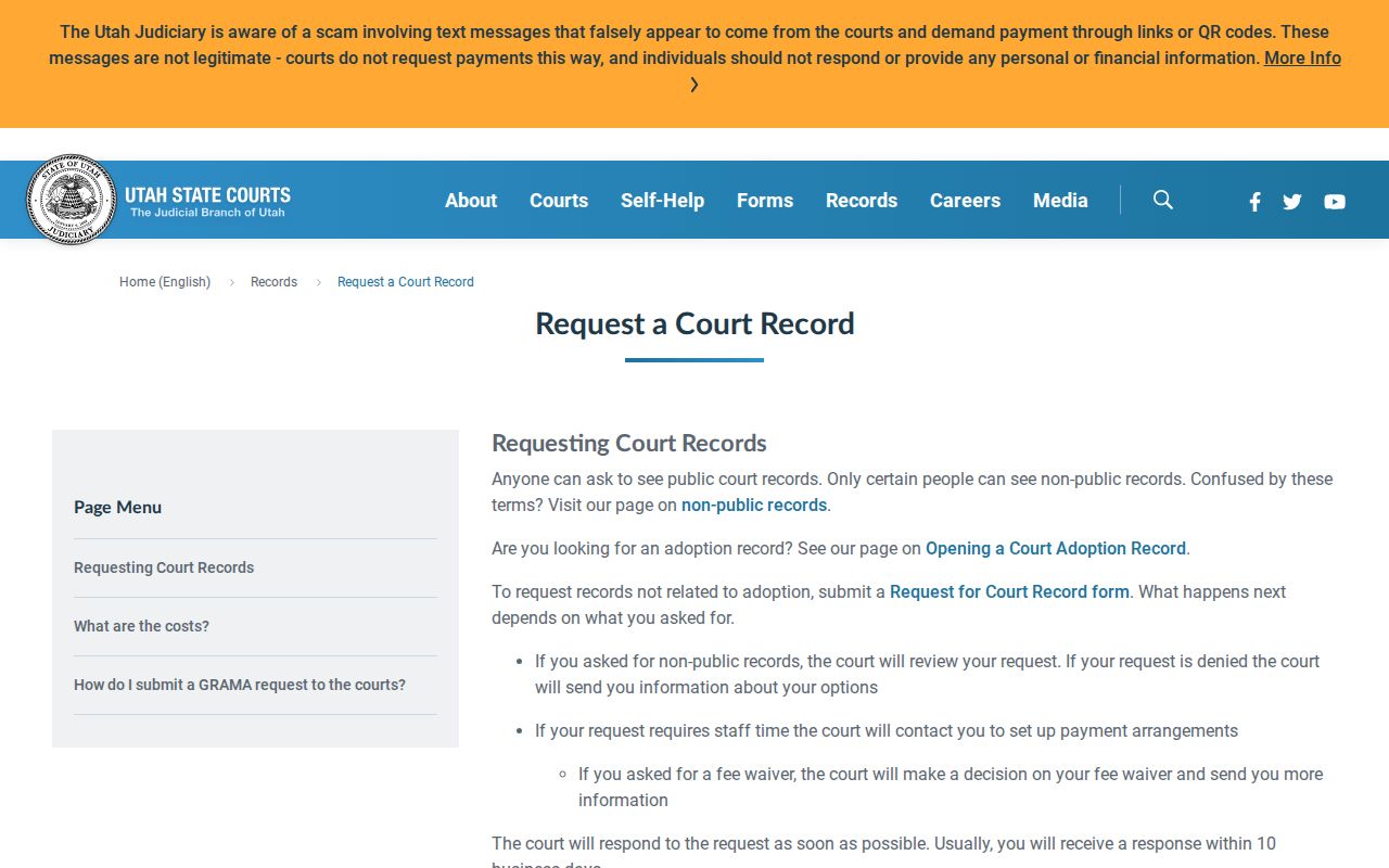 Daggett County case record request process